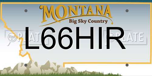 L66HIR Montana License Plate