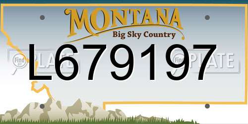 L679197 Montana License Plate