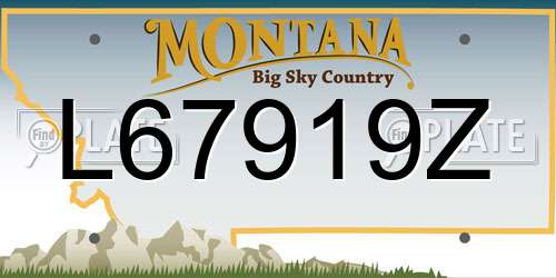 L67919Z Montana License Plate