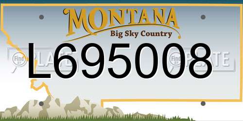 L695008 Montana License Plate