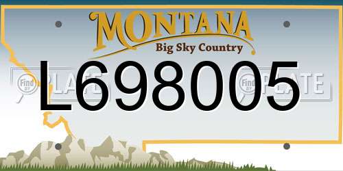 L698005 Montana License Plate