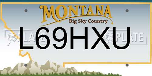 L69HXU Montana License Plate