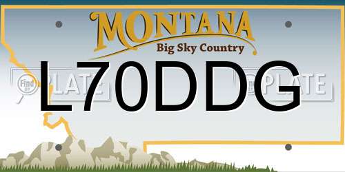 L70DDG Montana License Plate