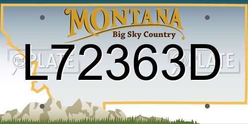 L72363D Montana License Plate