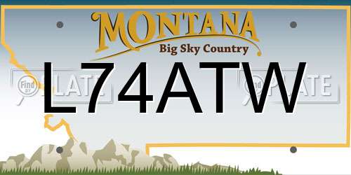 L74ATW Montana License Plate