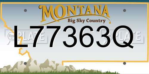 L77363Q Montana License Plate