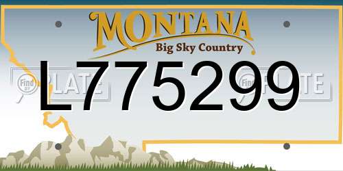 L775299 Montana License Plate