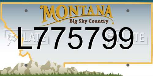 L775799 Montana License Plate