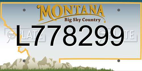 L778299 Montana License Plate