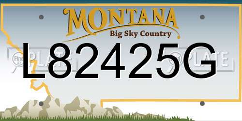 L82425G Montana License Plate