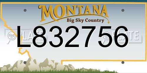 L832756 Montana License Plate