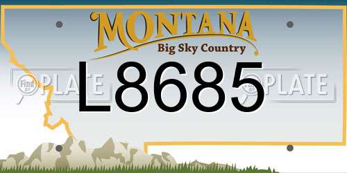 L8685 Montana License Plate