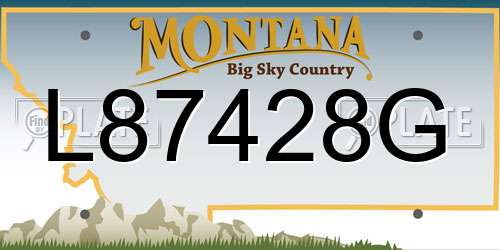 L87428G Montana License Plate