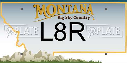 L8R Montana License Plate