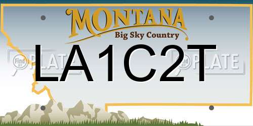 LA1C2T Montana License Plate