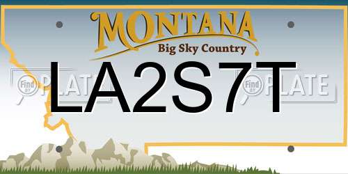 LA2S7T Montana License Plate