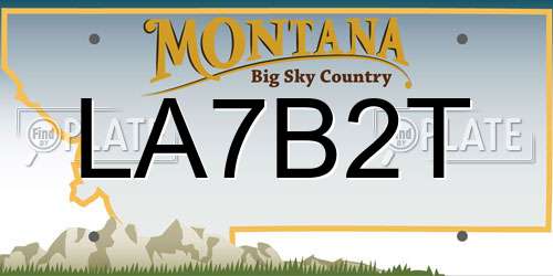 LA7B2T Montana License Plate