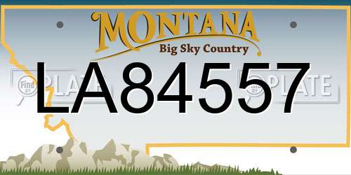 LA84557 Montana License Plate