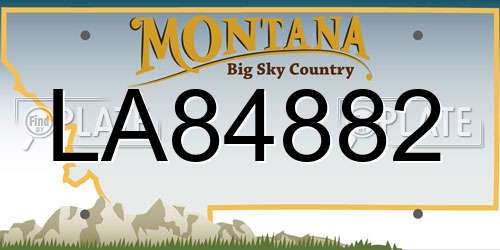 LA84882 Montana License Plate