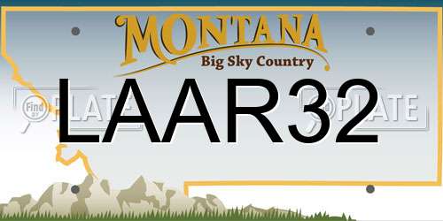 LAAR32 Montana License Plate