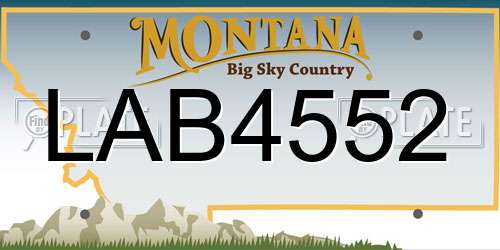 LAB4552 Montana License Plate