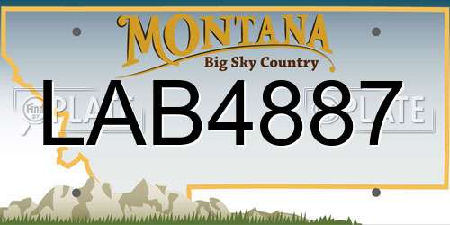 LAB4887 Montana License Plate