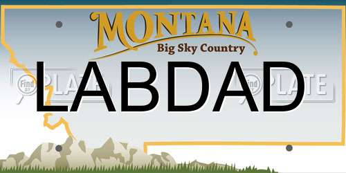 LABDAD Montana License Plate