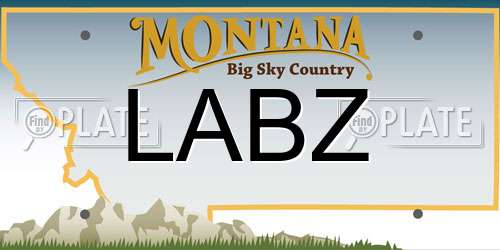 LABZ Montana License Plate