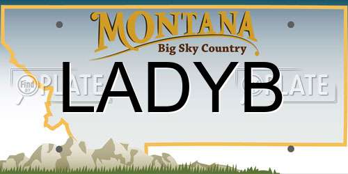 LADYB Montana License Plate