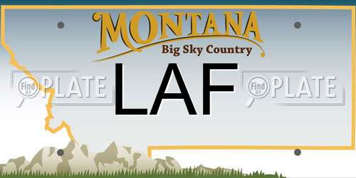 LAF Montana License Plate
