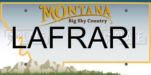 LAFRARI Montana License Plate
