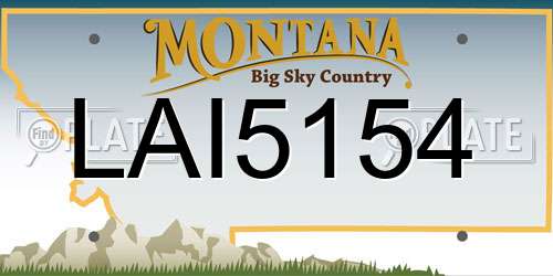 LAI5154 Montana License Plate