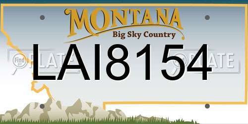 LAI8154 Montana License Plate
