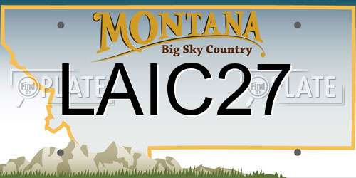 LAIC27 Montana License Plate