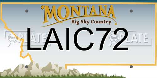 LAIC72 Montana License Plate
