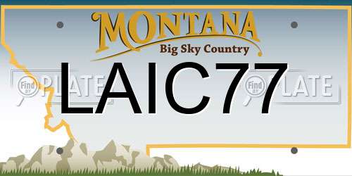 LAIC77 Montana License Plate