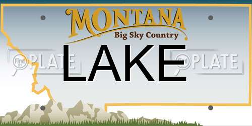LAKE Montana License Plate