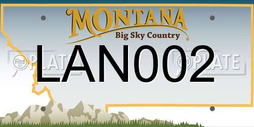 LAN002 Montana License Plate