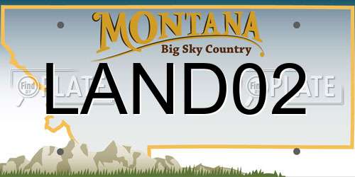 LAND02 Montana License Plate