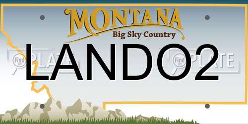 LANDO2 Montana License Plate