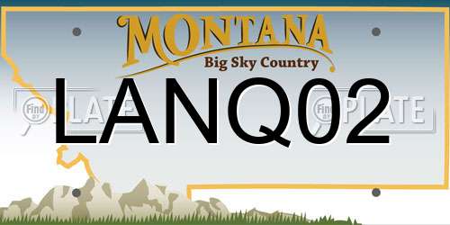 LANQ02 Montana License Plate