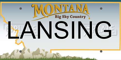 LANSING Montana License Plate