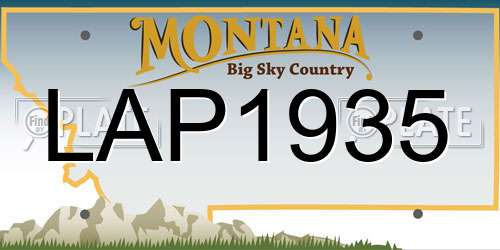 LAP1935 Montana License Plate