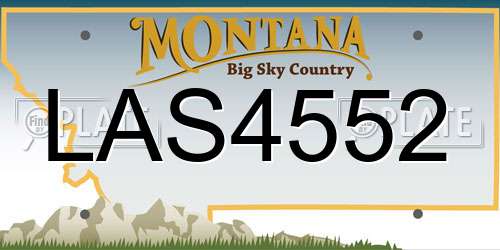 LAS4552 Montana License Plate