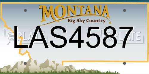 LAS4587 Montana License Plate