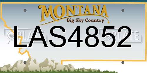 LAS4852 Montana License Plate