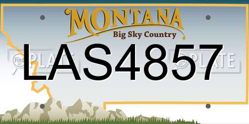 LAS4857 Montana License Plate