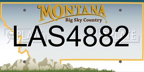 LAS4882 Montana License Plate