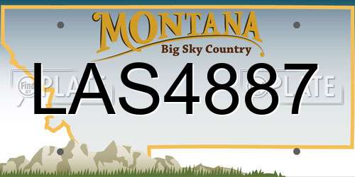 LAS4887 Montana License Plate