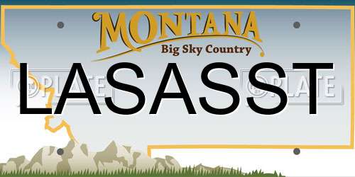 LASASST Montana License Plate